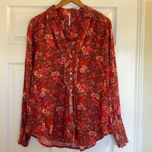 NWOT. Free People Wild Gardenia Blouse